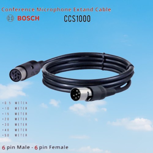 KABEL EXTENTION MIC CONFERENCE 6 PIN KABEL MIC BOSCH CCS-1000- 10 METER RESMI BOSCH