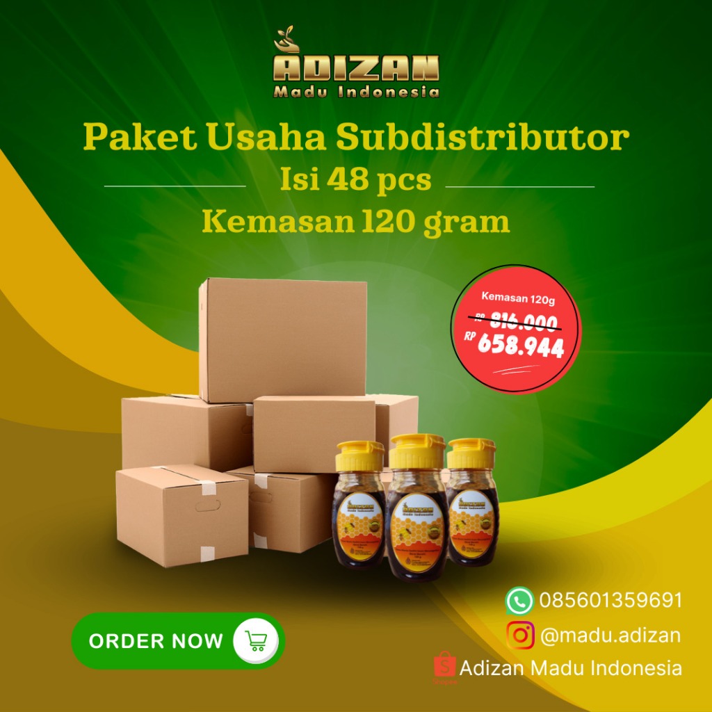 

Paket Usaha Madu Adizan 120 gram