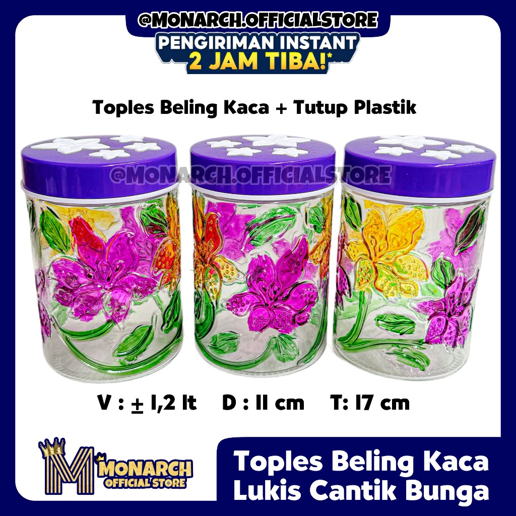 [INSTANT] 3 PCS TOPLES BELING KACA LUKIS 1,2 LITER TOPLES KUE KERING LEBARAN NASTAR TOPLES TEBAL HAD