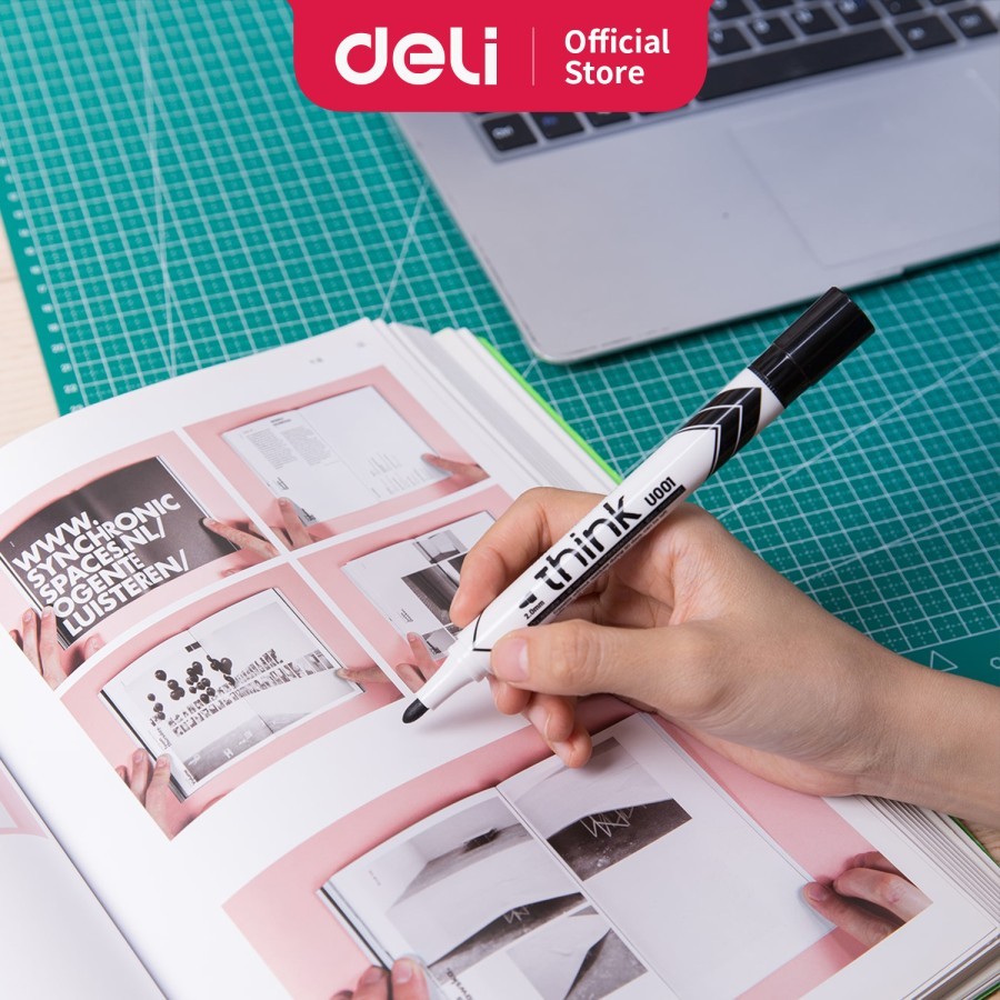 

Deli Spidol Whiteboard / Dry Erase Marker EU00120 - Hitam