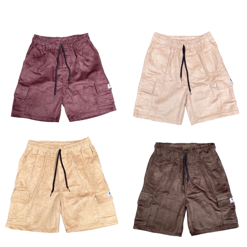 Stiego-Celana Pendek Cargo Corduroy / Cargo Pendek  / Celana Corduroy