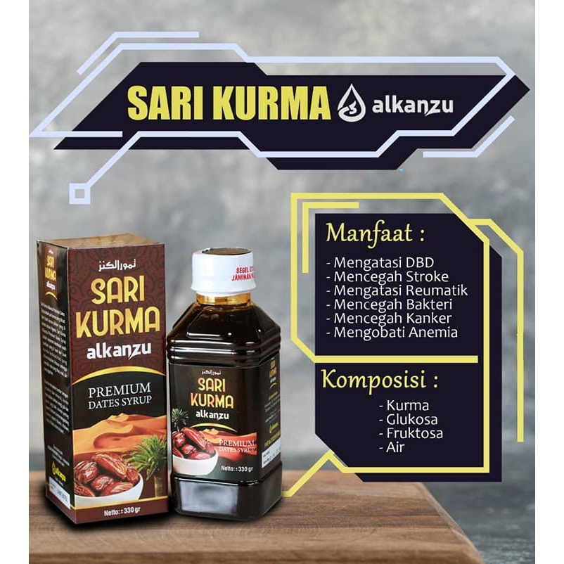 

Sari Kurma Alkanzu Premium 330 Gram | Meningkatkan Hb (Hemoglobin) dan Trombosit | Penyembuhan penyakit Demam Berdarah dan Thypus