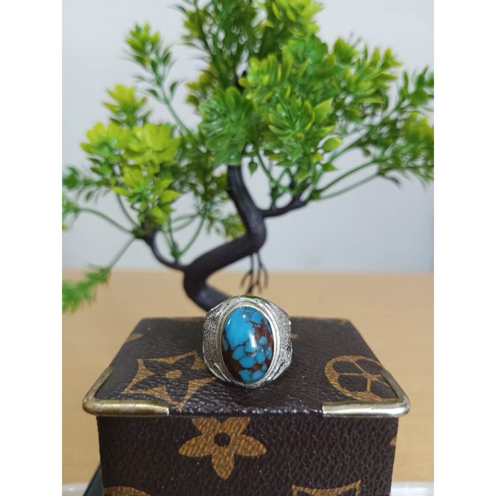 Cincin Batu pirus Mesir semi jaring 100%ORIGINAL