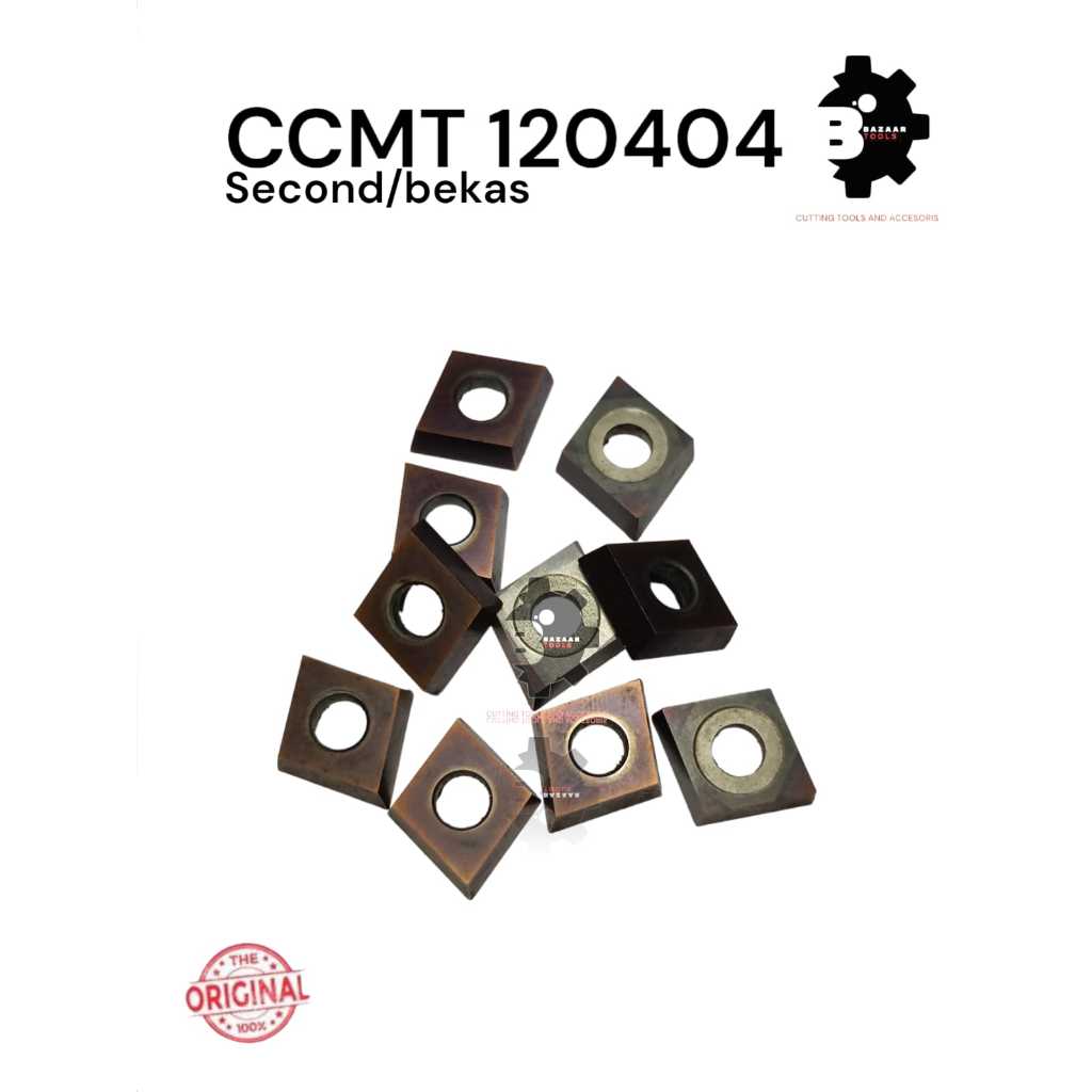 INSERT CCMT 120404 SECOND HAND/BEKAS - Insert Pahat Bubut - Pisau Pahat - Bekas- Second Hand - Origi