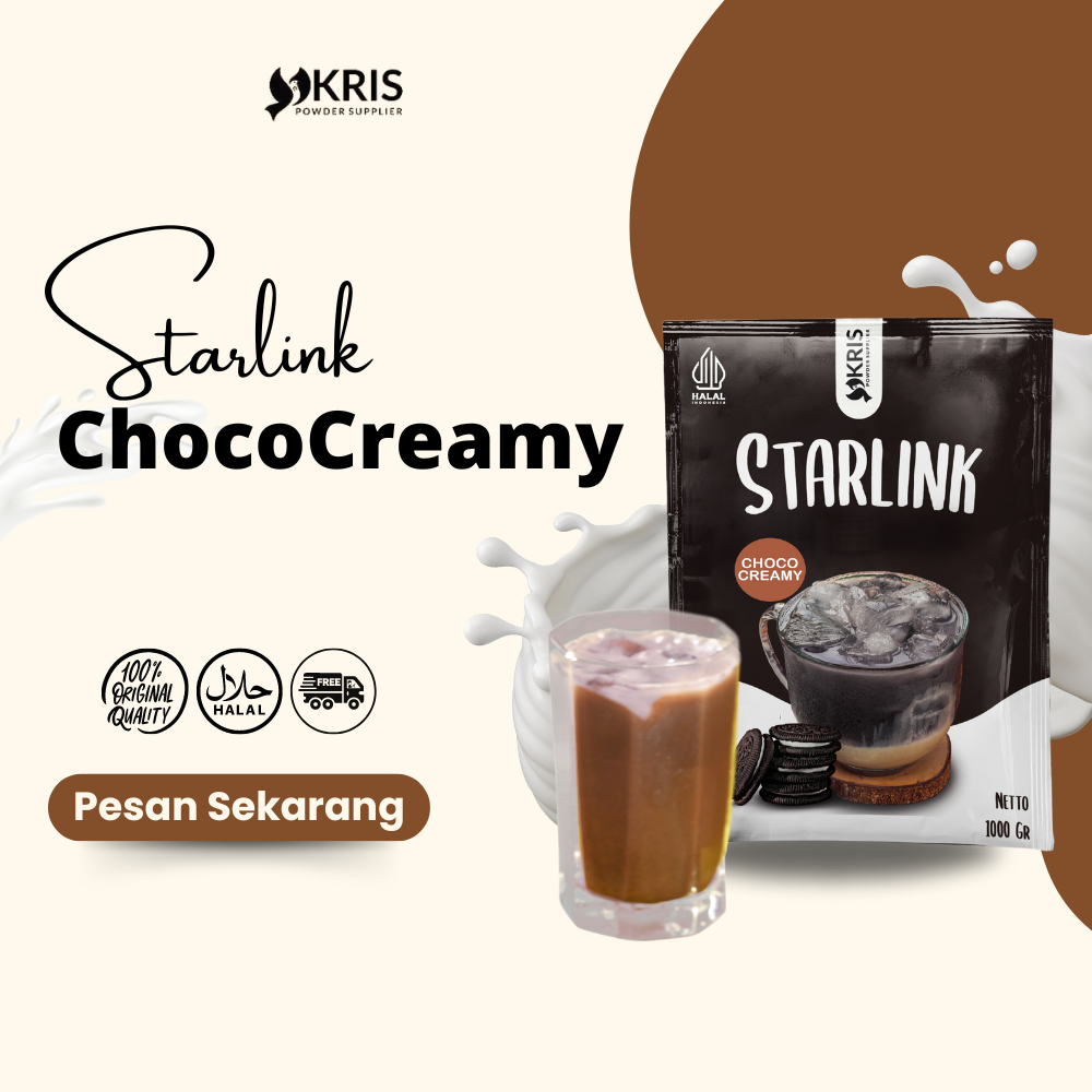 

Bubuk Minuman Premium Starlink No Sugar Chococreamy 1000gr