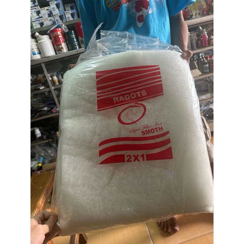 Busa Filter Besar 2 x 1m Kapas Pembersih Air Aquarium Saringan 2m x 1 m Kolam