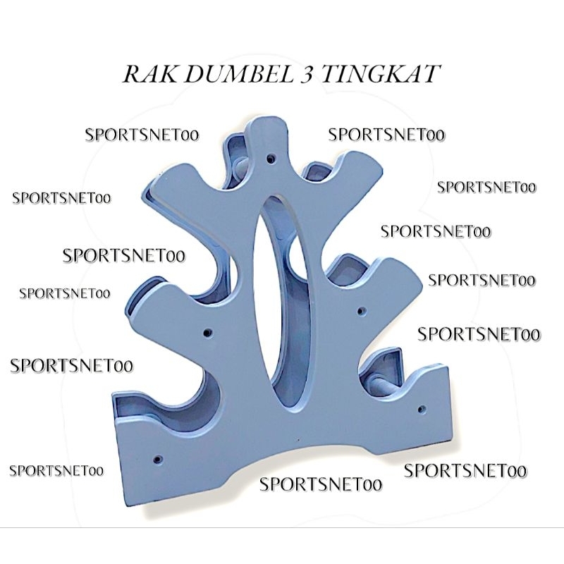 Rak Dumbel 3 Tingkat Kecil Tempat Barbel Set Beban / Raket Dumbel Gym