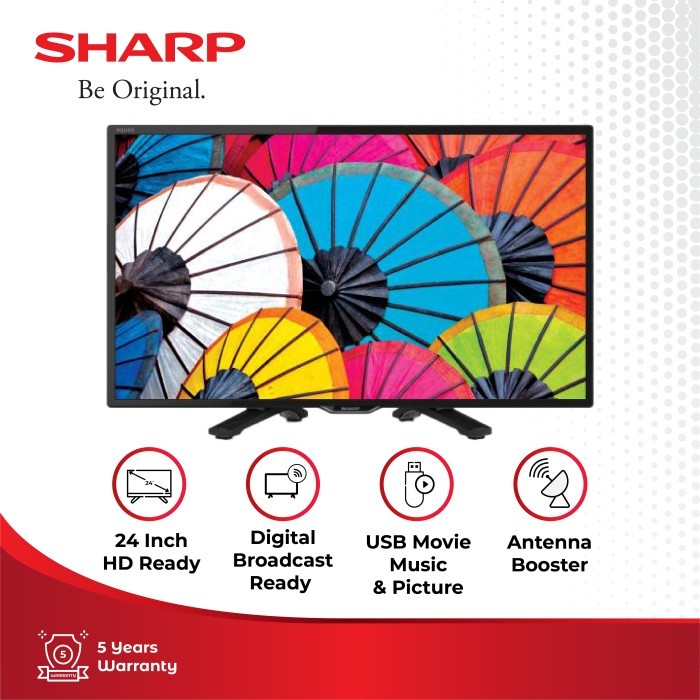 LED TV SHARP Digital TV 24 Inch AQUOS LED 2T-C24GD1500i Garansi Resmi