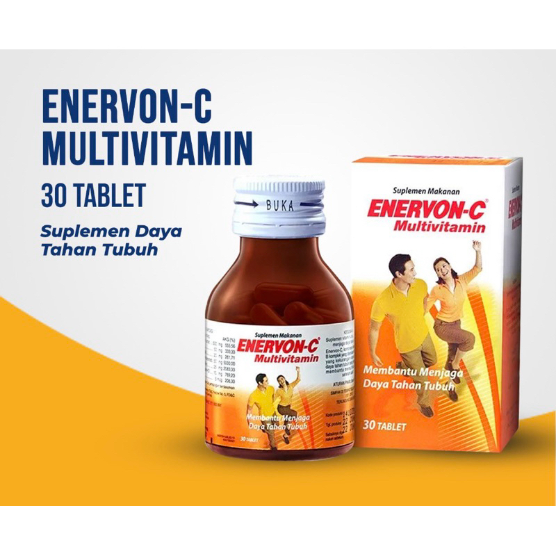 Enervon C Multivitamin isi 30 Tablet | EnervonC 30 Tablet