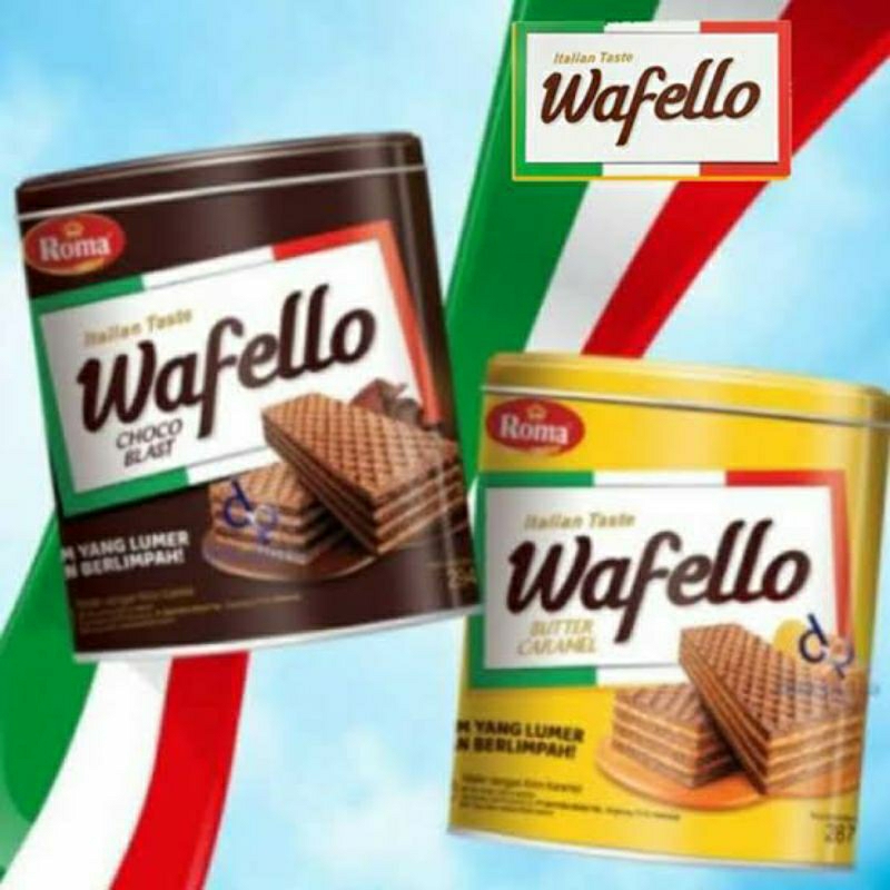 

Roma wafello choco dan caramel 234gr