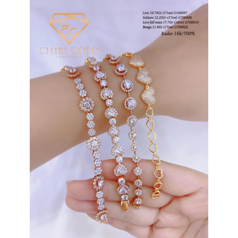 CHIBI - GELANG TANGAN EMAS 700 KADAR 16K