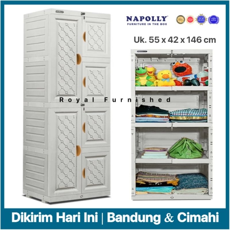 Lemari Pakaian Napolly | Lemari Pakaian Plastik Napolly | Lemari Plastik Napolly Kaca | Lemari Plast