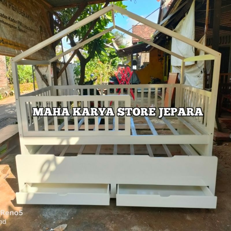 DIPAN ANAK CUSTOM SORONG + 2 LACI 120X200 MKSJ