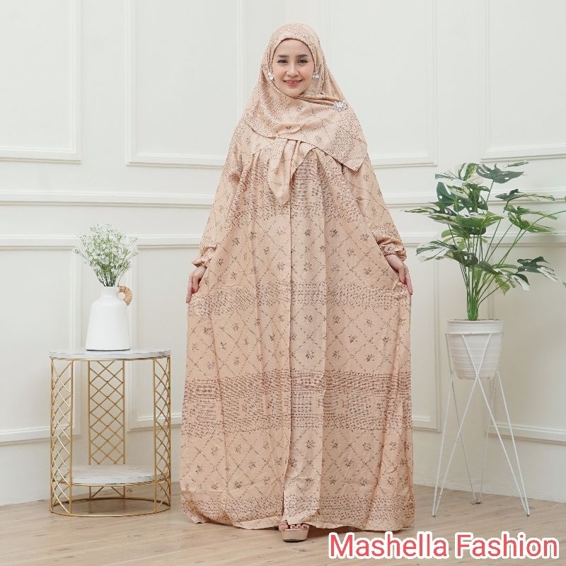 Set Gamis Luna Syar'i free hijab, Gamis rayon luna premium.