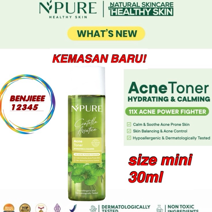 Terdepan NPURE Cica Face Toner 3ml MINI TRAVEL SIZE Centella Asiatica 3ml travel size mini acne npur