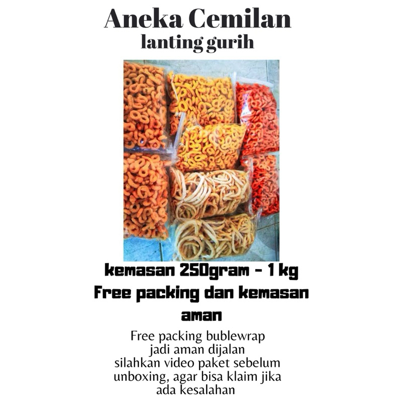 

lanting khas kebumen 250gram (1 kg 4 bungkus)