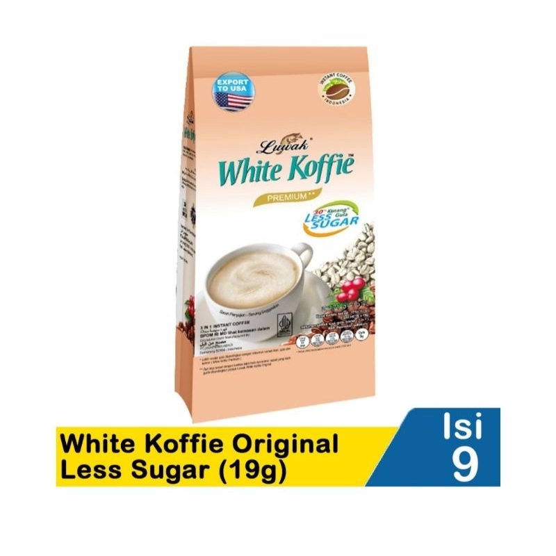 

Luwak White Koffie Less Sugar 9X19G