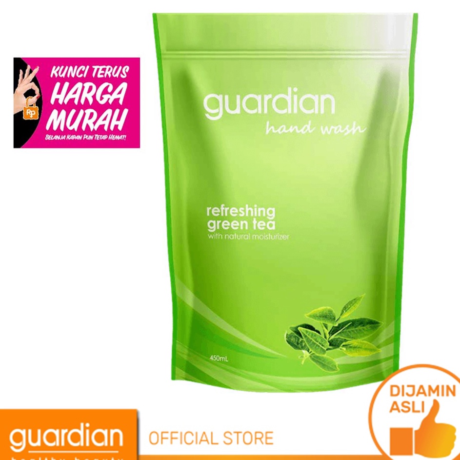Ekslusif disini GUARDIAN Hand Wash Refreshing Green Tea Pouch 45ml Refill Sabun Cuci Tangan