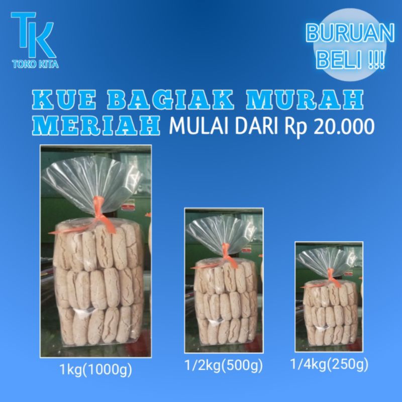 

Kue lebaran | Kue tradisional | Kue bagiak | Bagiak Banyuwangi berat 250gram