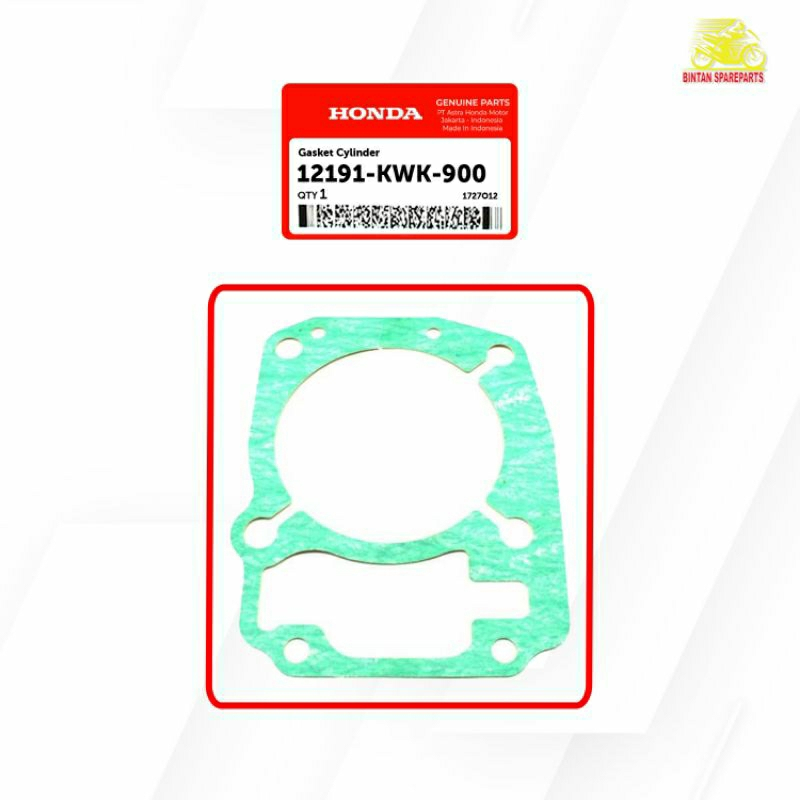 Paking Blok Seher Gasket Cylinder 12191 KWK 900