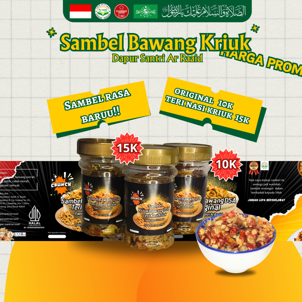 

Sambel Bawang Kriuk DSA - Rasa Original & Teri Nasi 50gr