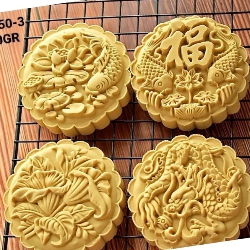 cetakan mooncake ( 150D )150gr 1503 / cetakan kue bulan