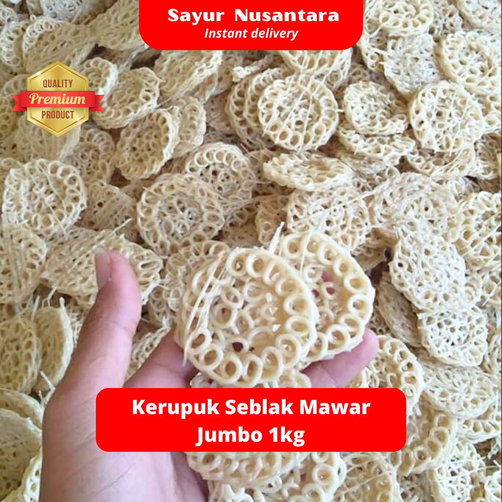 

Kerupuk Seblak Rantai Mawar Jumbo 1kg - Sayur Nusantara
