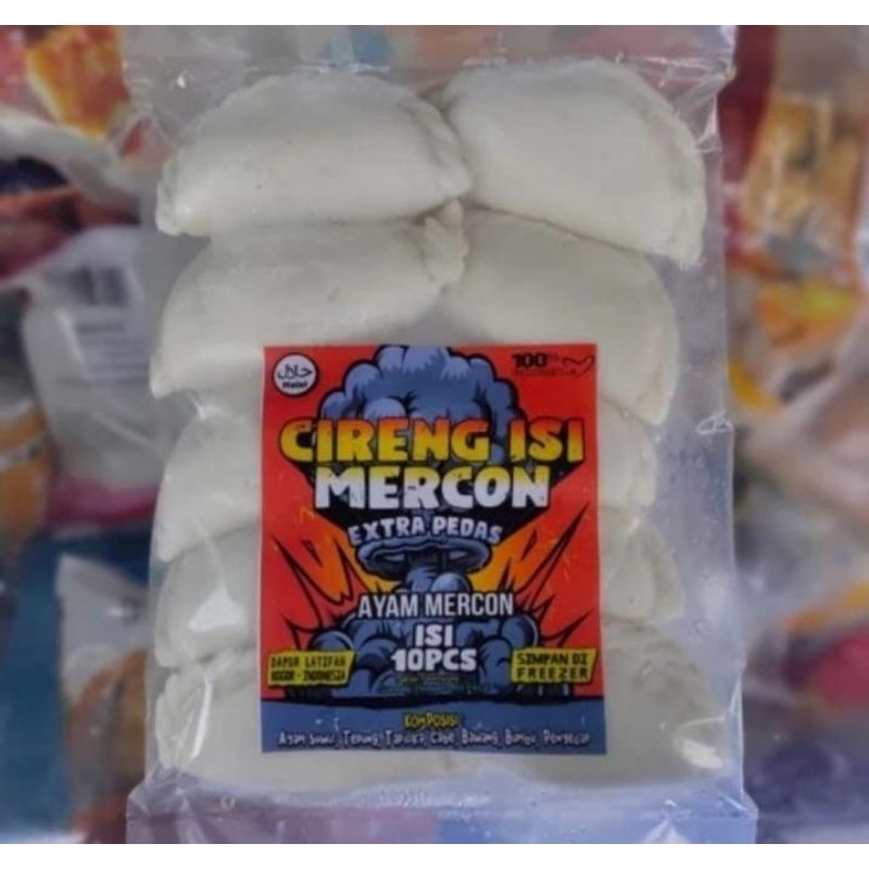 

Cemilan Cireng Mercon isi Ayam Suwir Pedas isi 10 Cemilan Enak Gurih Nikmat