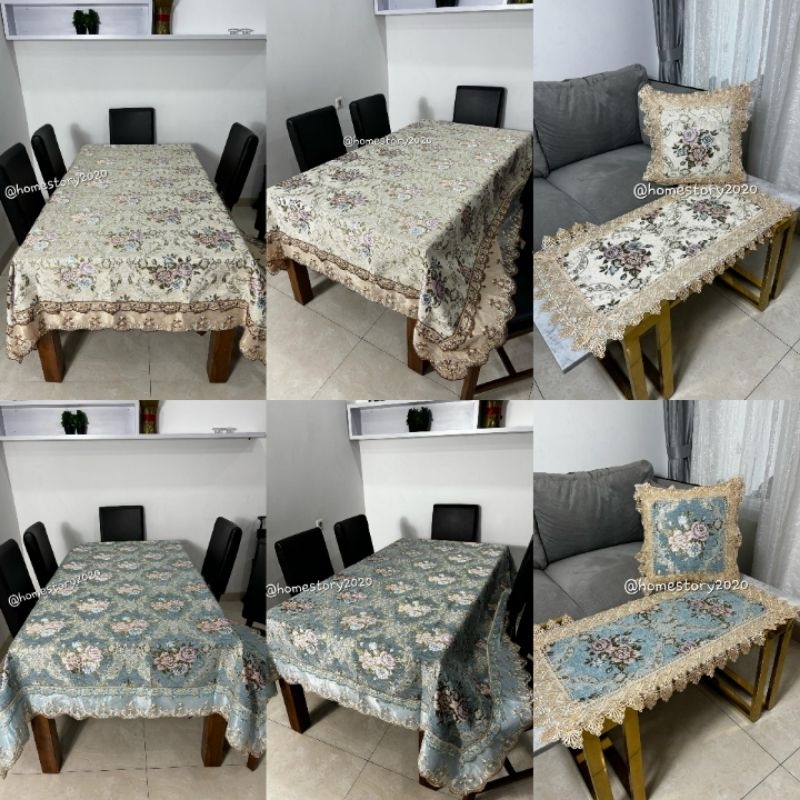 Sarung Bantal kursi Sofa sarung bantal kursi taplak meja makan segi bulat turky