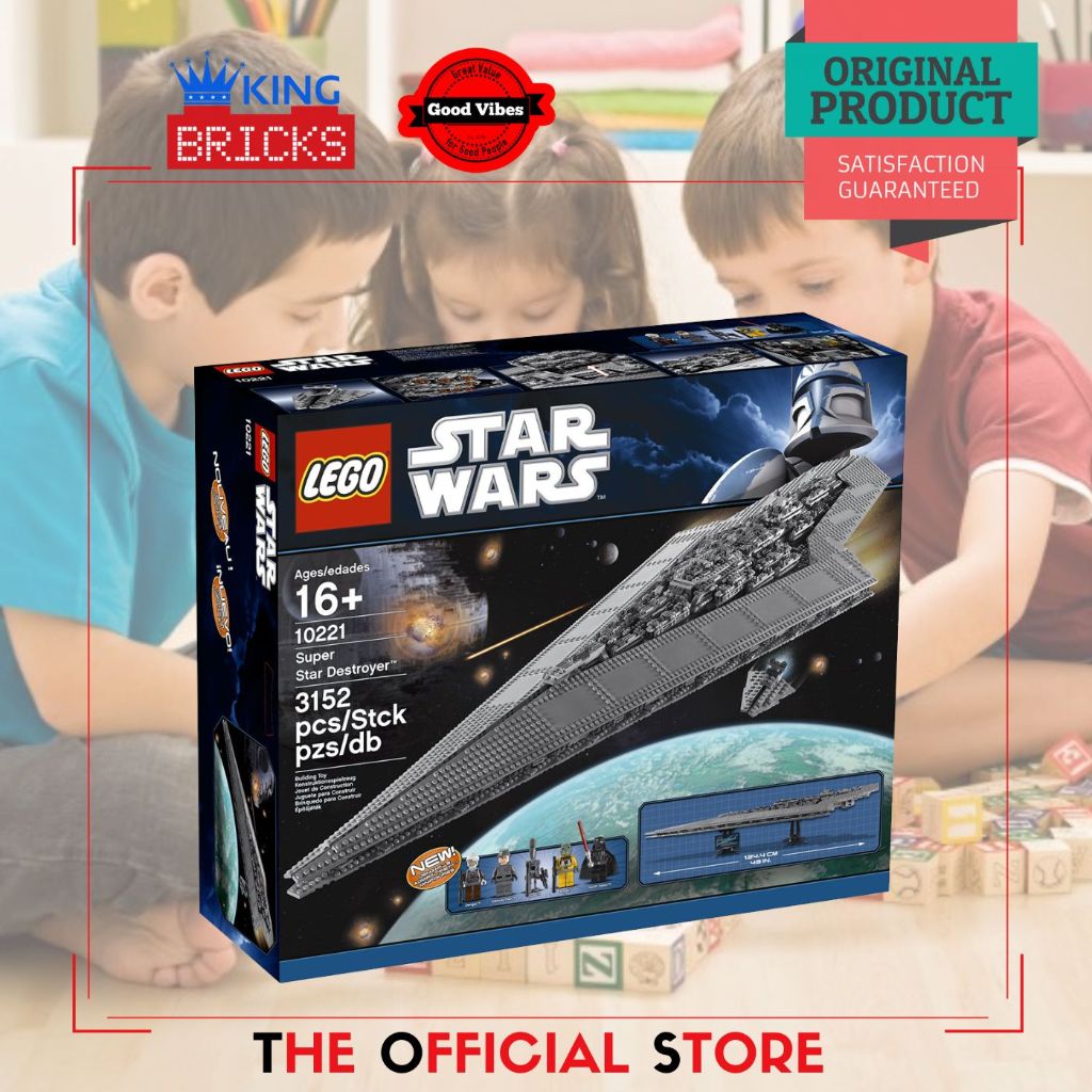 LEGO Original CREATOR EXPERT 10221 Super Star Destroyer - Mainan Anak Exclusive Pesawat Star Wars An