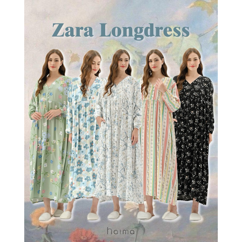 HAIMA - ZARA Long Dress ( daster - gamis - daster panjang rayon )