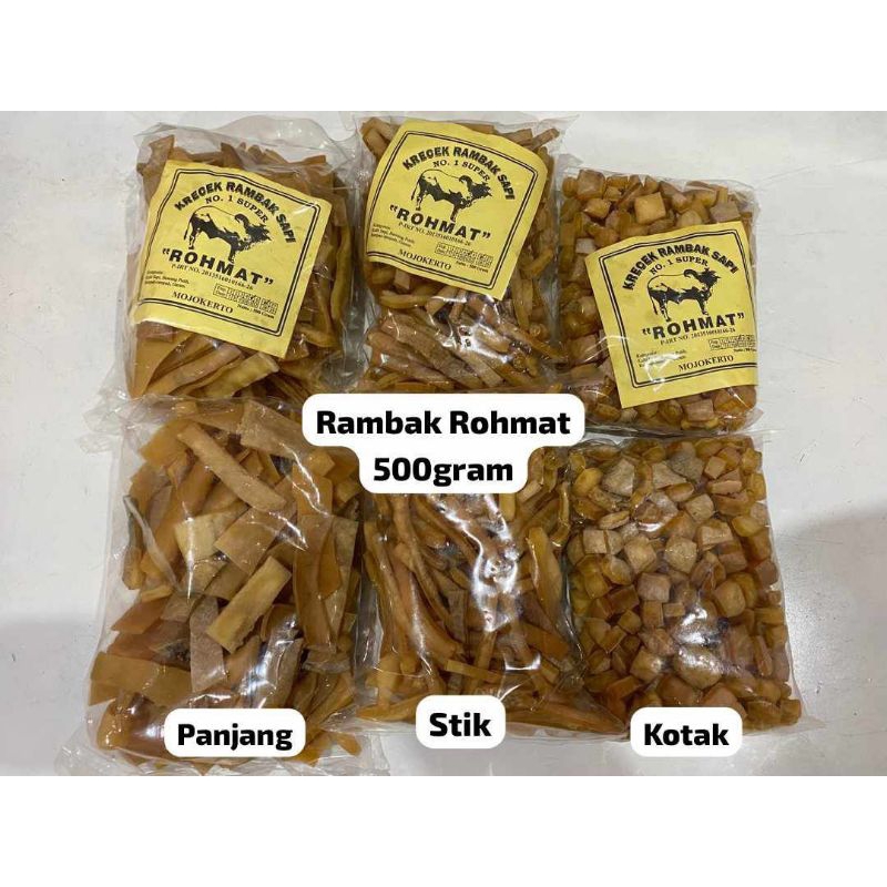 

kerupuk rambak 500 gr rambak kotak/rambak stik/rambak panjang/krecek/kulit sapi