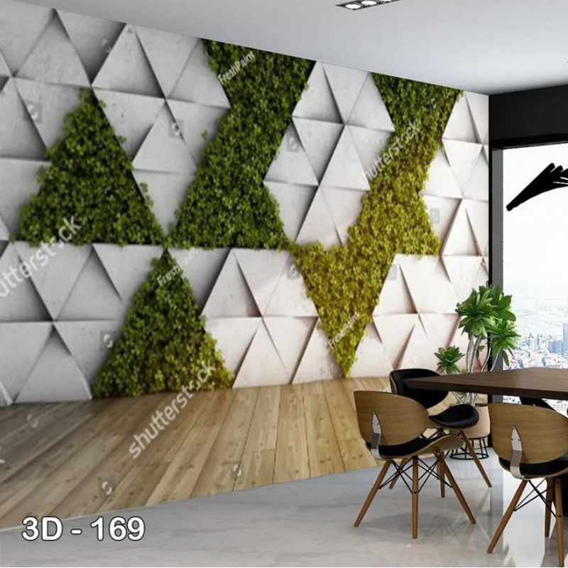 Wallpaper 3D Custom Go Green Taman Vertikal