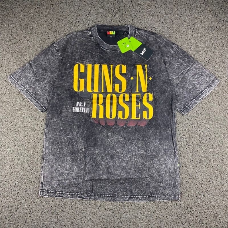 KAOS OVERSIZE MC.F x GUNS N ROSES WASHBLACK FULL TAGS