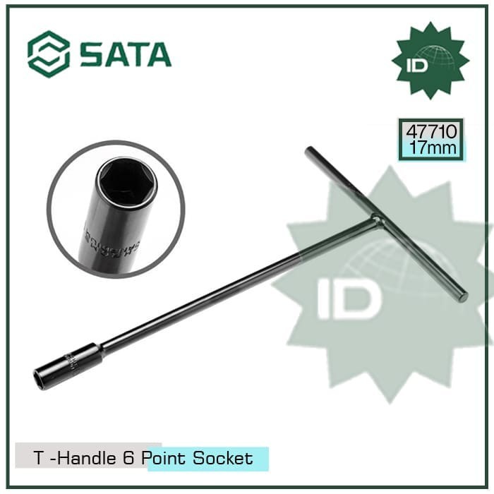 Kunci T 6PT Socket 17 mm T-Handle 47710 SATA TOOLS