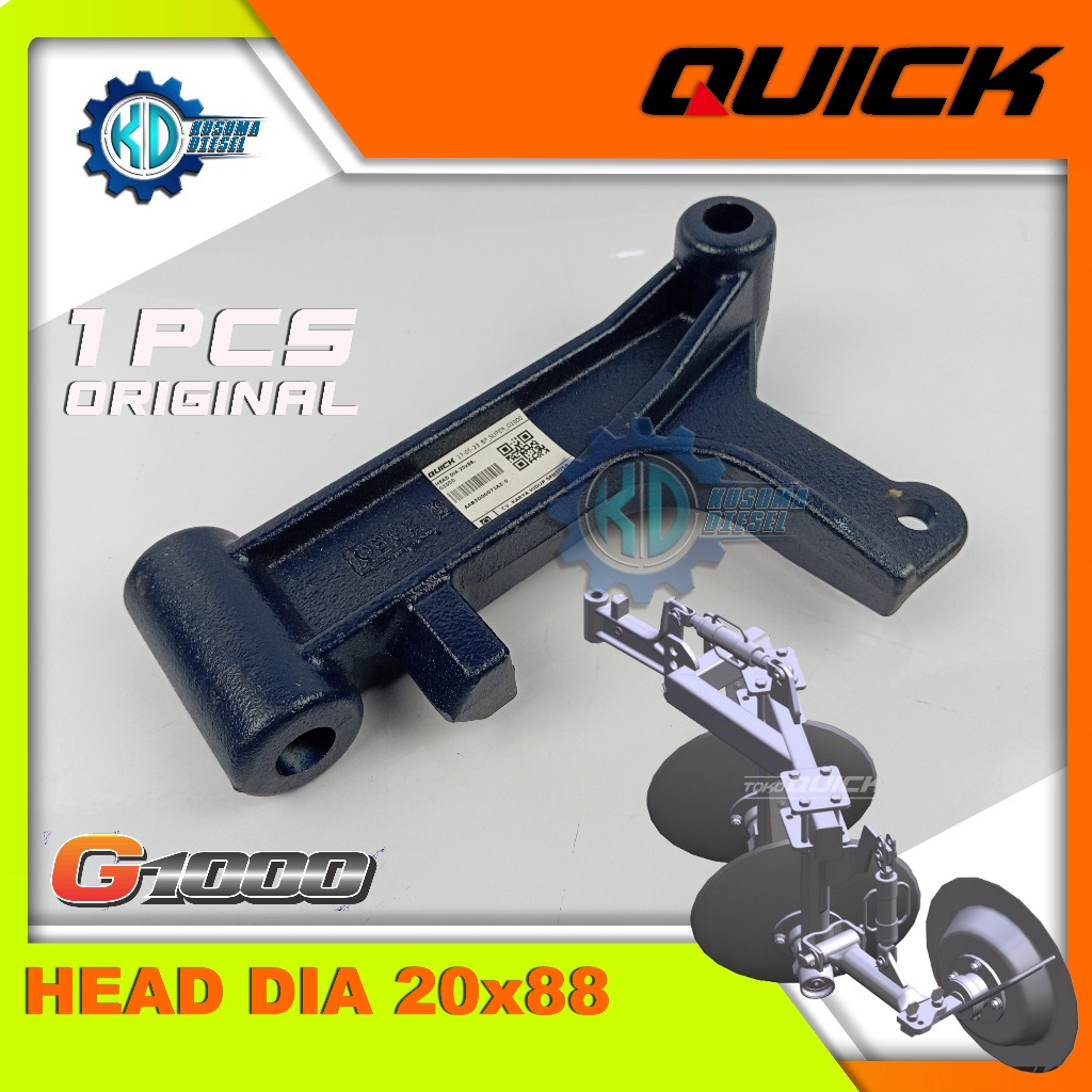HEAD DIA 20x88, G1000 - KEPALA BAJAK PARABOLA - KEPALA SINGKAL PARABOLA - G1000 LAMA - ORIGINAL - QU