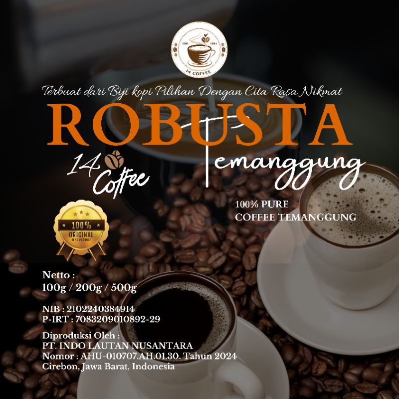 

14 Coffee || kopi Robusta Temanggung 100g original