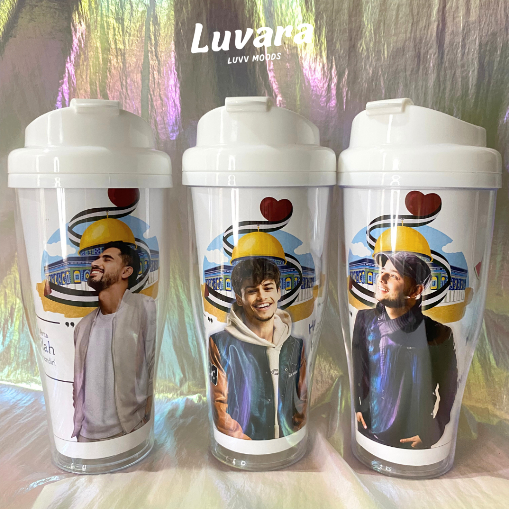 Tumbler Palestina, Maher Zain, Harris J, Humood Kun Anta Botol minum custom