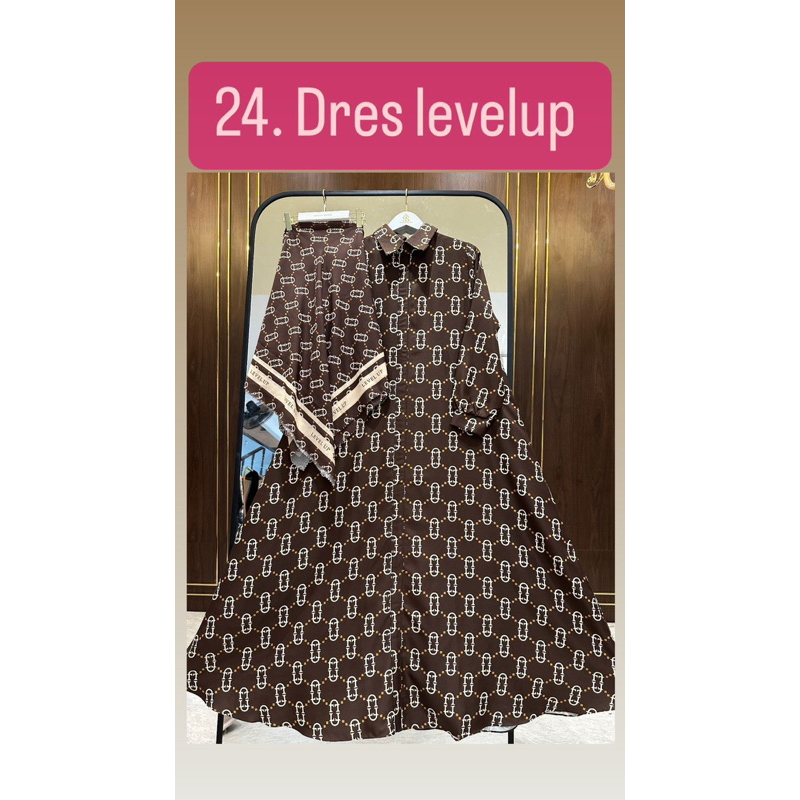 SET HIJAB GAMIS LEVEL UP COKLAT BY SHELLASAUKIA
