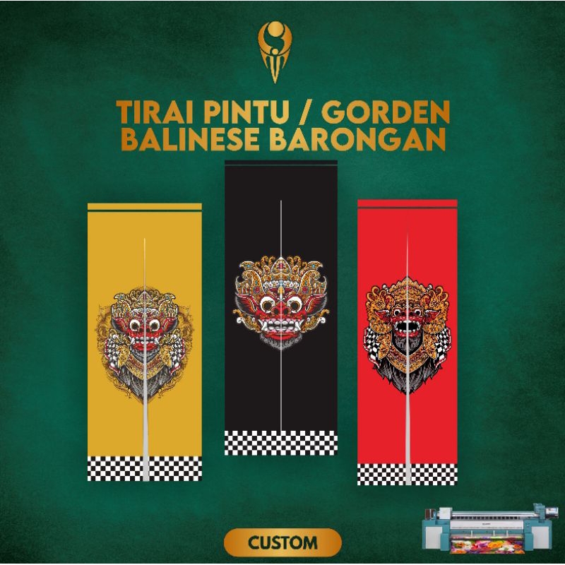 TIRAI PINTU GORDEN CURTAIN BAHAN KAIN  BALI BALINESE BARONGAN DEKORASI ESTETIK UNIK ETNIK RUMAH KAMA