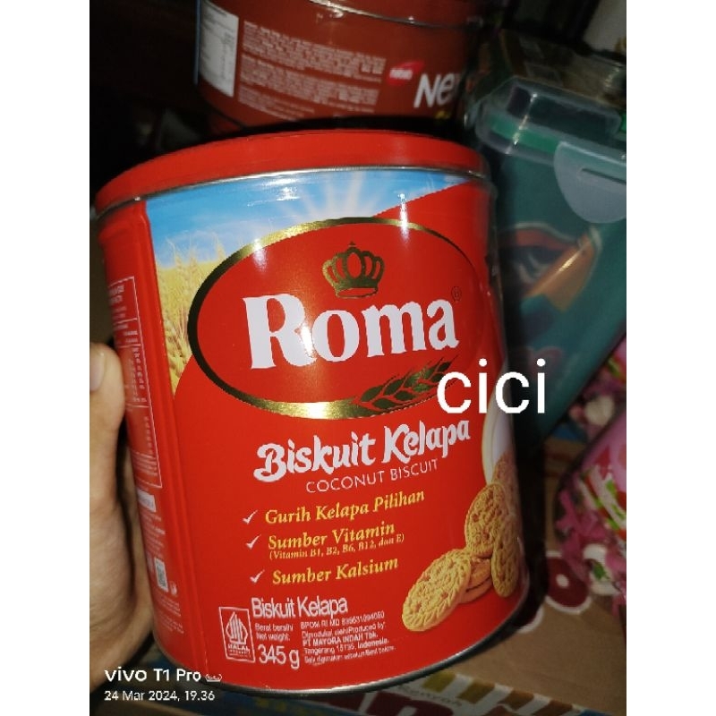 Roma biskuit kelapa kaleng