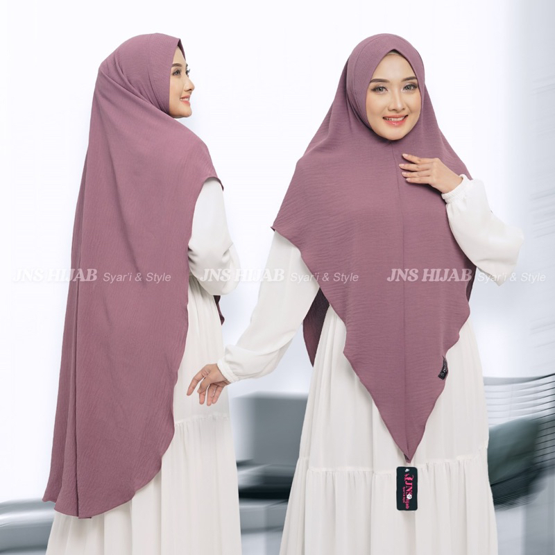khimar syari crinkle airflow premium hijab syari 1 lapis lancip