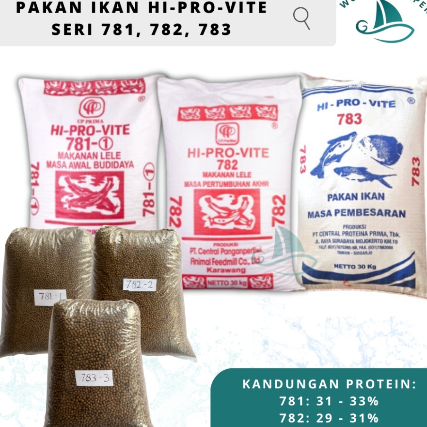 Gaya Tanpa Mahal REPACK 5 Kg HIPROVITE 781 782 783  1 2 3 4 CPP Pakan Ikan Budidaya Makanan Ikan Pel