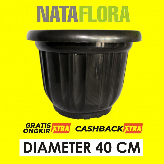 pot 40 cm hitam jumbo besar untuk tabulampot termurah di pondok gede