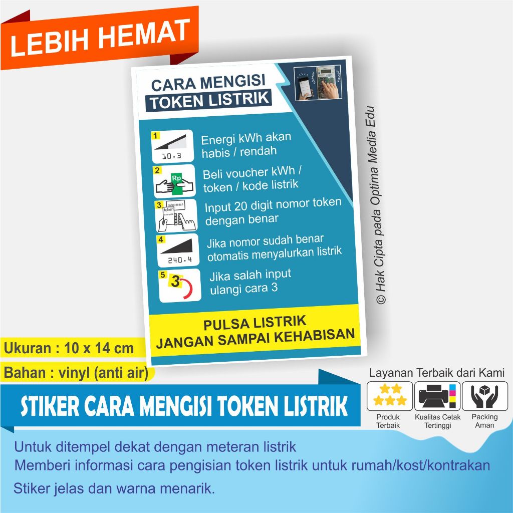

CETAK STIKER CARA MENGISI TOKEN LISTRIK UNTUK RUMAH/KOST/KONTRAKAN