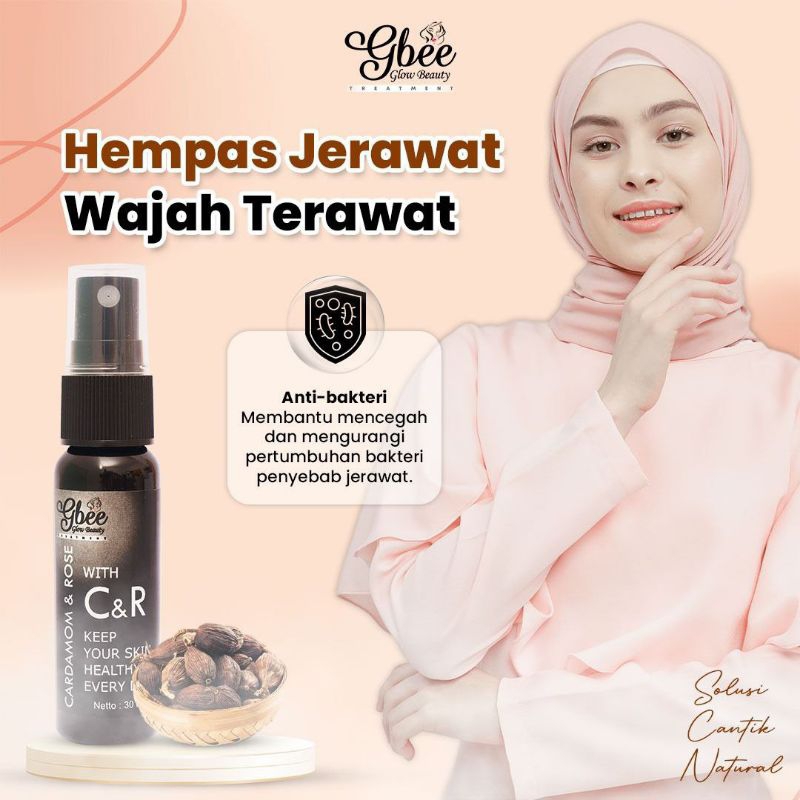Gbee Glow Beauty Totol Jerawat C & R (CARDAMOM & ROSEWATER )