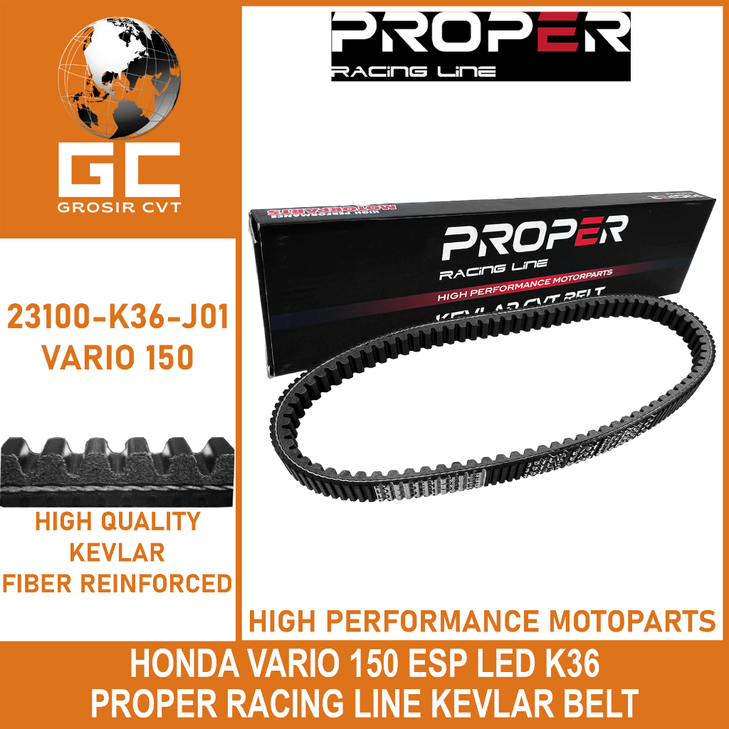 Vanbelt V belt Fanbelt Vario 150 Fi eSP Led Old New K36 PROPER Racing Line