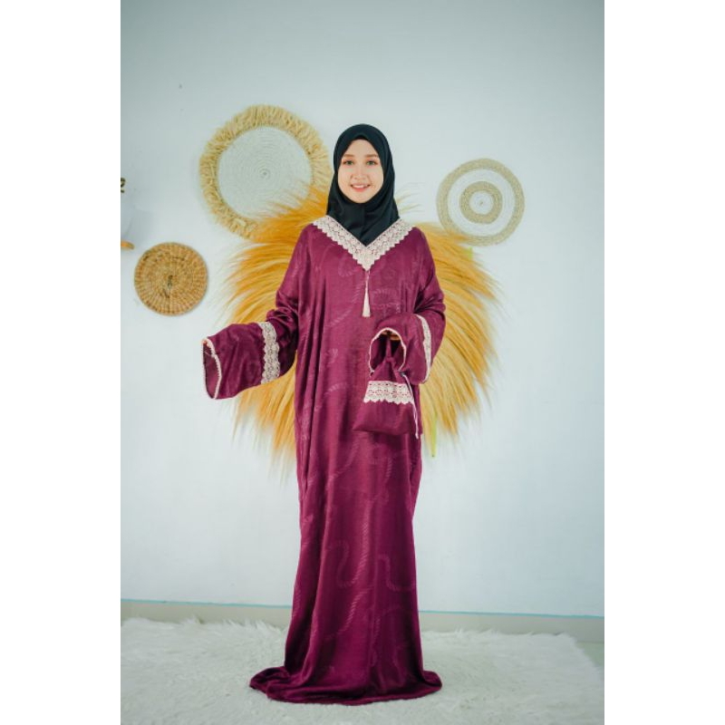 abaya Santorini embos/abaya sholat/mukena dewasa/abaya jokam 354