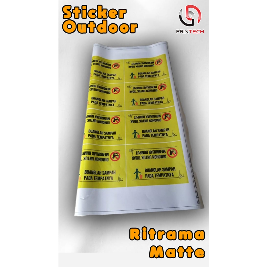 

Sticker Outdoor Ritrama Matte Custom Digital Print/ Cetak Stiker Ritrama