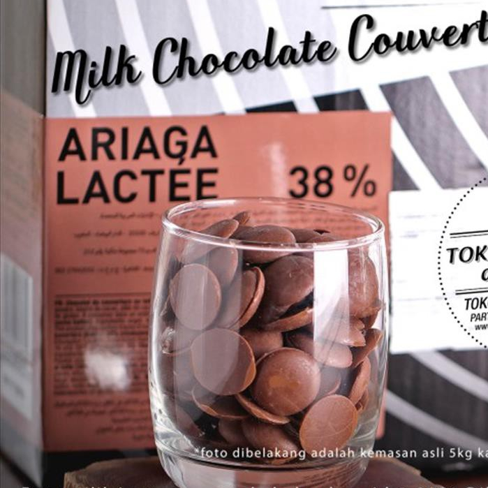 

Valrhona Ariaga Lactee 38% 100gr Milk Chocolate Couverture Coin Coklat